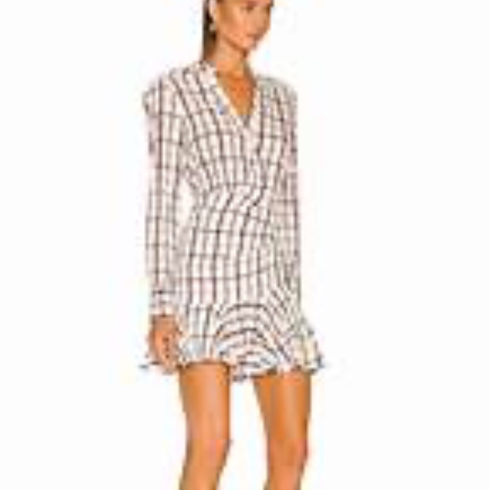 NWT VERONICA BEARD SHERRY PLAID MINI DRESS SIZE S!
